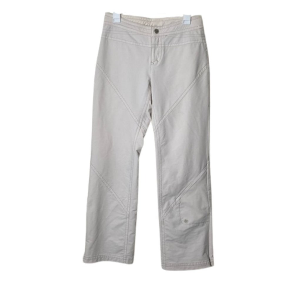 Athleta ivory lined snow winter pants women's 4 zip ankle